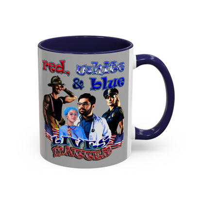 rw&b lives matter - Accent Mug (light grey)