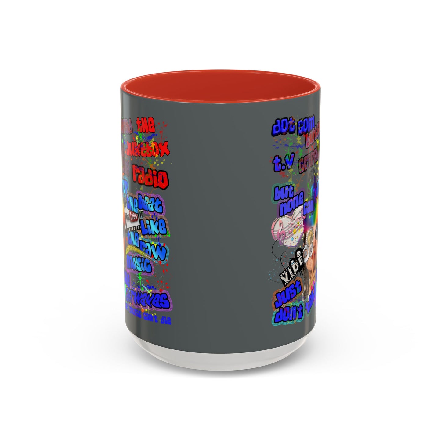 drop the beat - Accent Mug (dark grey)