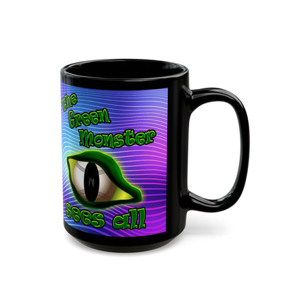 green monster - Black Mug (purple wave)