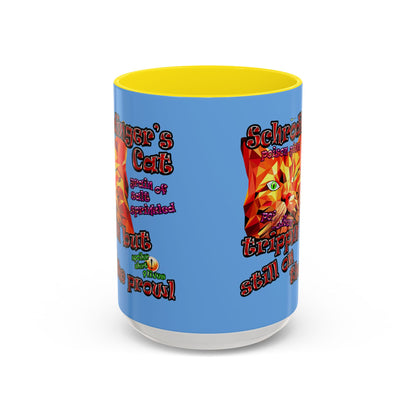 schrodinger's cat - Accent Mug (light blue)