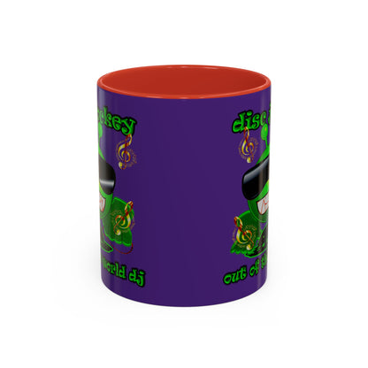 disc jockey - Accent Mug (purple)