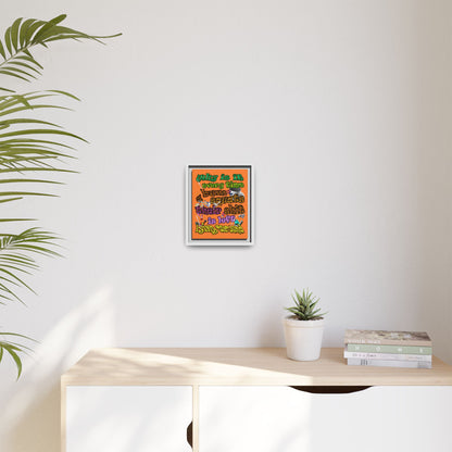 the bum's shit - framed canvas art (crusta)