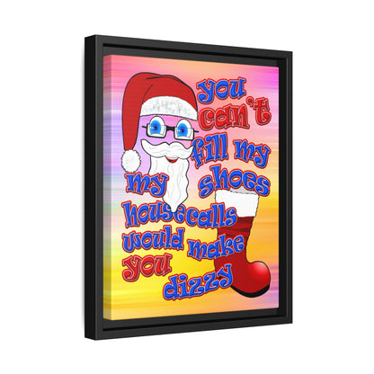 santa's shoes - framed canvas art (color blur)