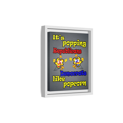 popping like popcorn - framed canvas art (grey-light grey)