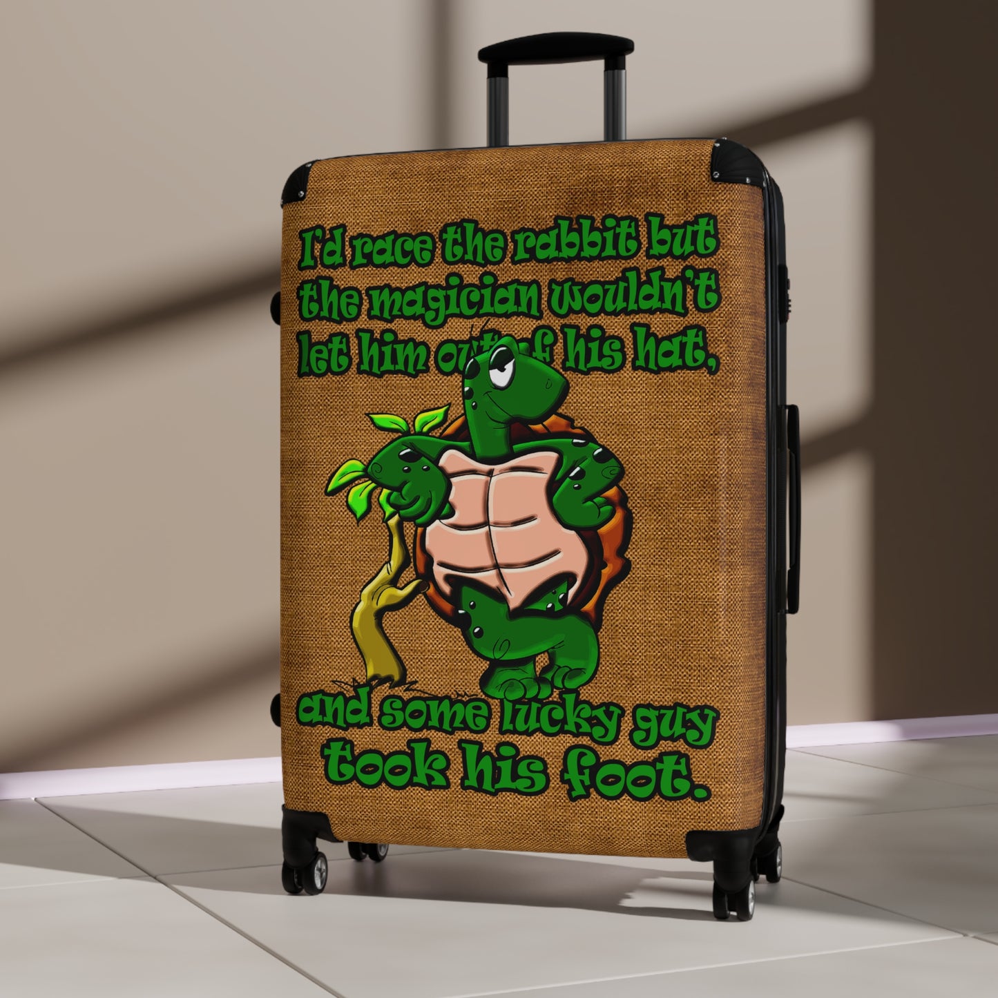 turtle race - Suitcase (brown papyrus)