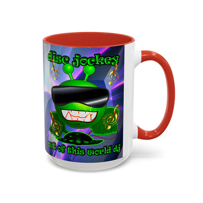 disc jockey - Accent Mug (grey-pink wave)