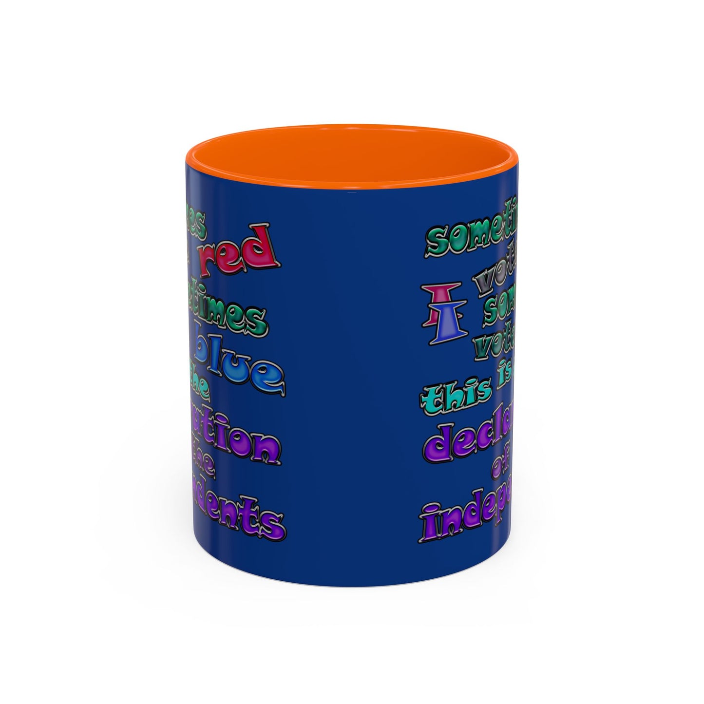 declaration of the independents - Accent Mug (dark blue)