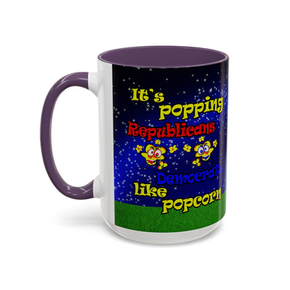 popping like popcorn - Accent Mug ('snoops' background)