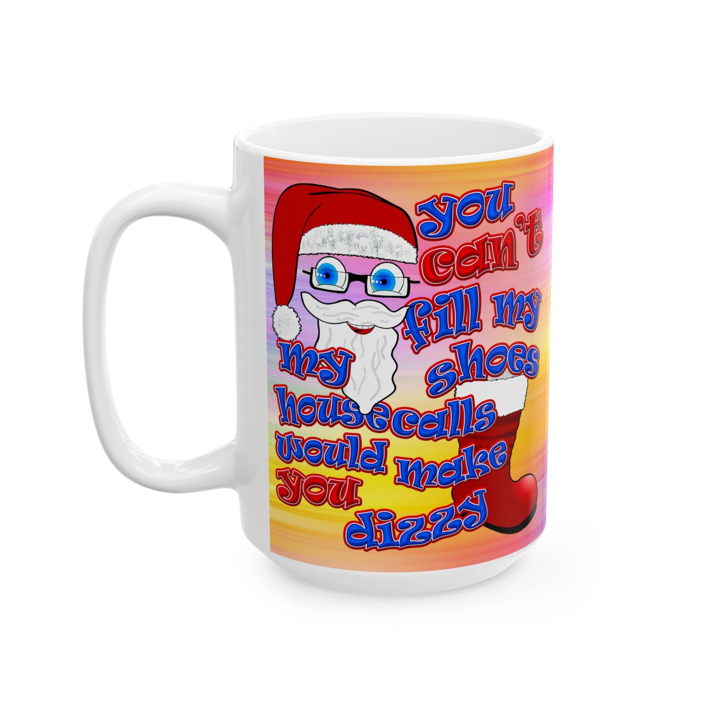 santa's shoes - White Mug (color blur)