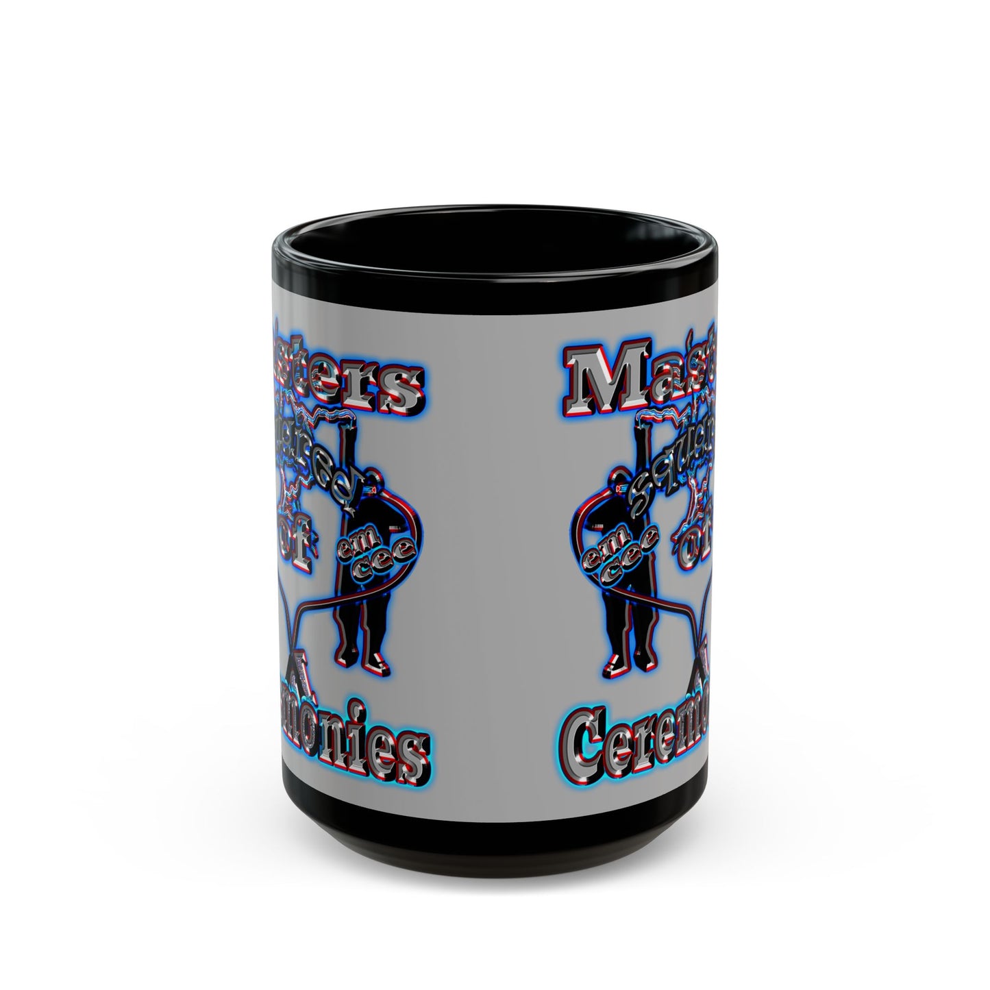 em cee squared - Black Mug (light grey)
