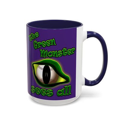green monster - Accent Mug (purple)
