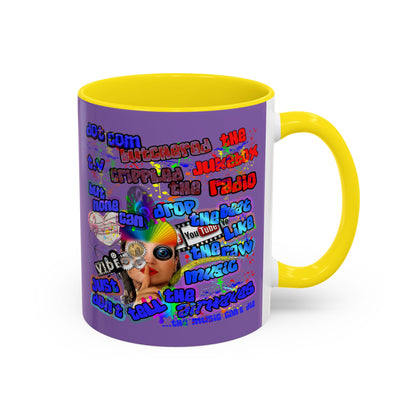 drop the beat - Accent Mug (light purple)