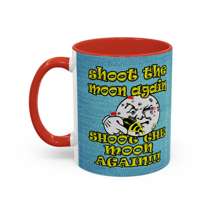 shoot the moon again - Accent Mug (faded blue)