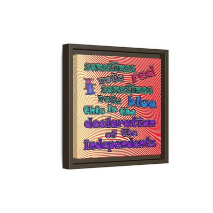 declaration of the independents - framed canvas art (yellow-orange wave)