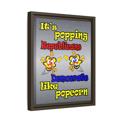 popping like popcorn - framed canvas art (brushed nickel)