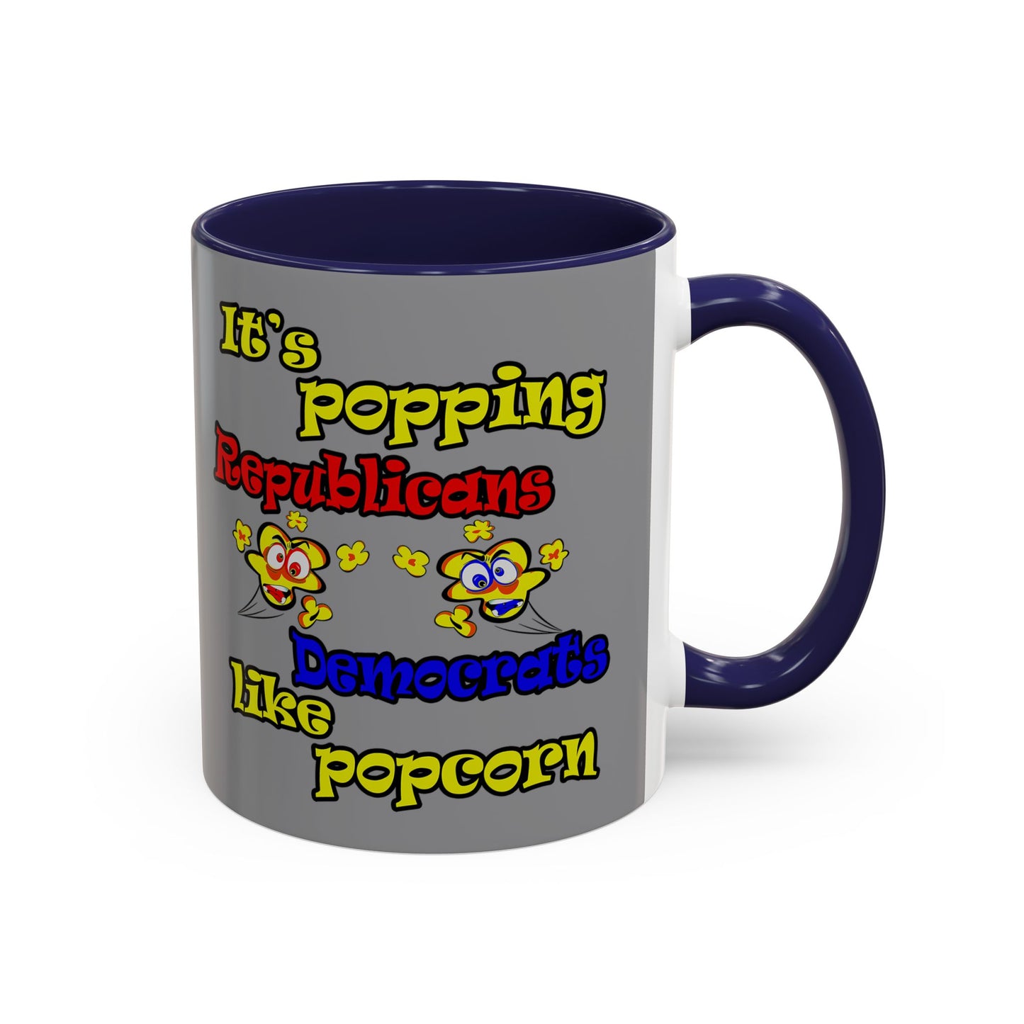 popping like popcorn - Accent Mug (grey)