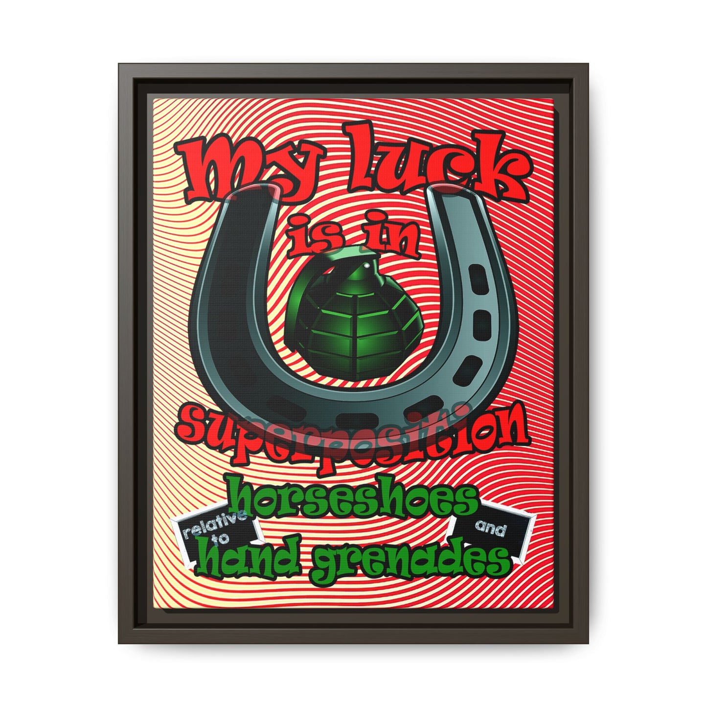 my luck - framed canvas art (yellow-orange wave)
