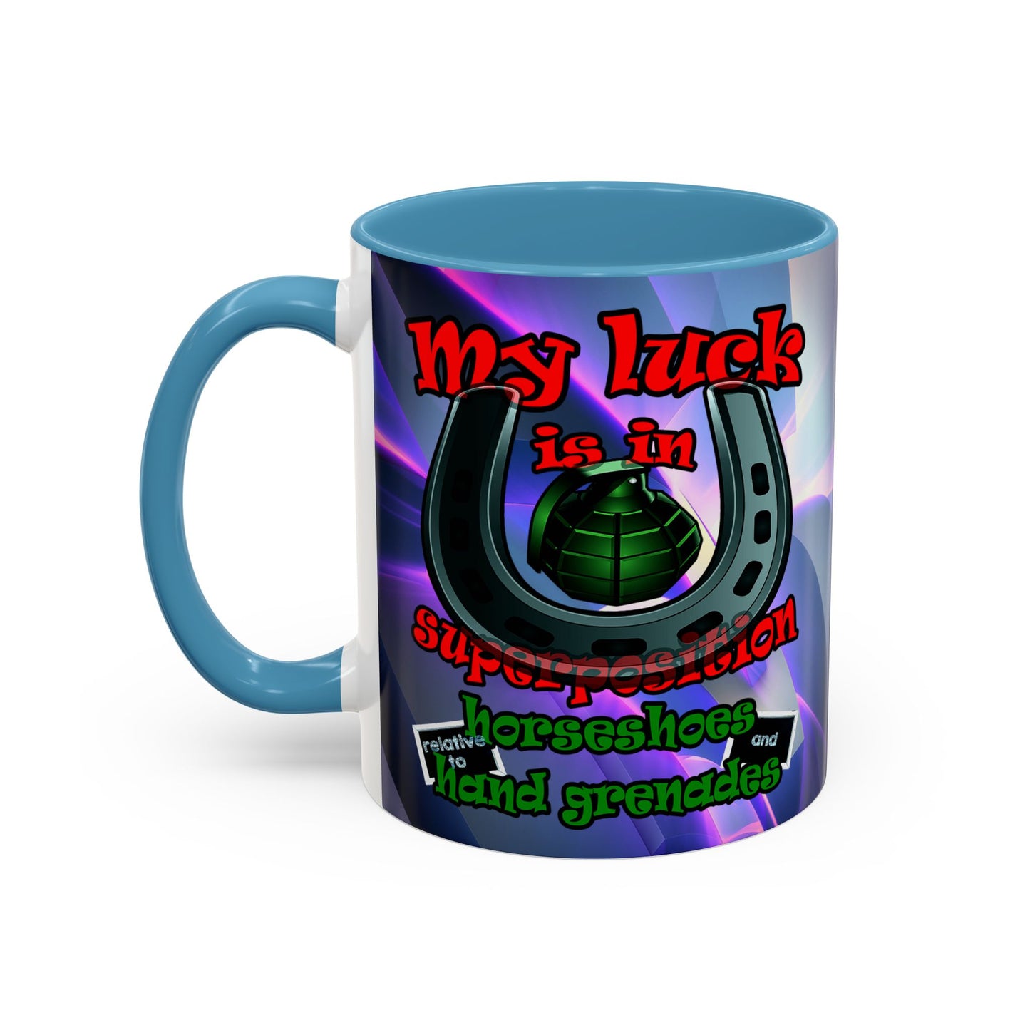 my luck - Accent Mug (grey-pink wave)
