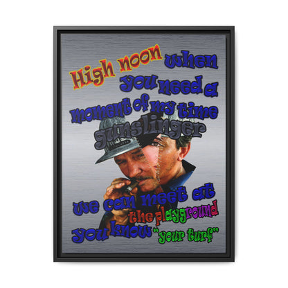 high noon - framed canvas art (brushed nickel)