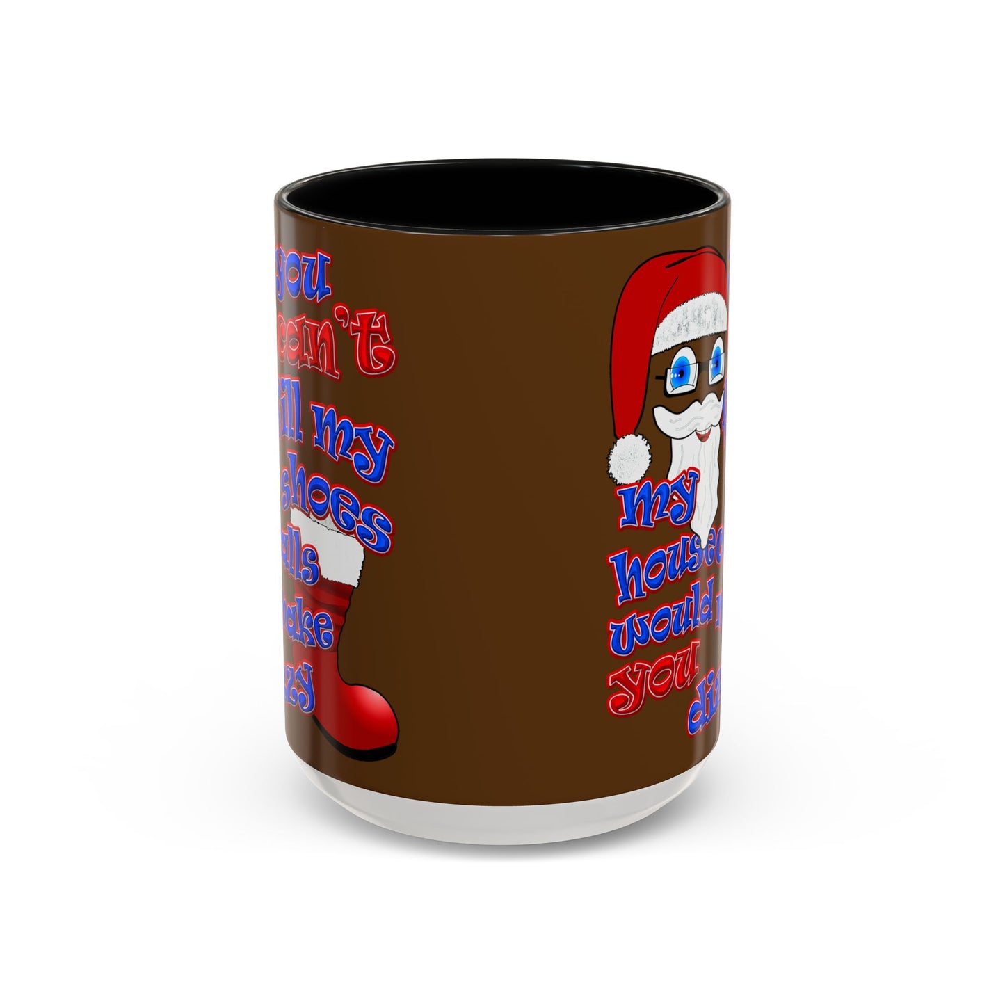 santa's shoes - Accent Mug (brown)
