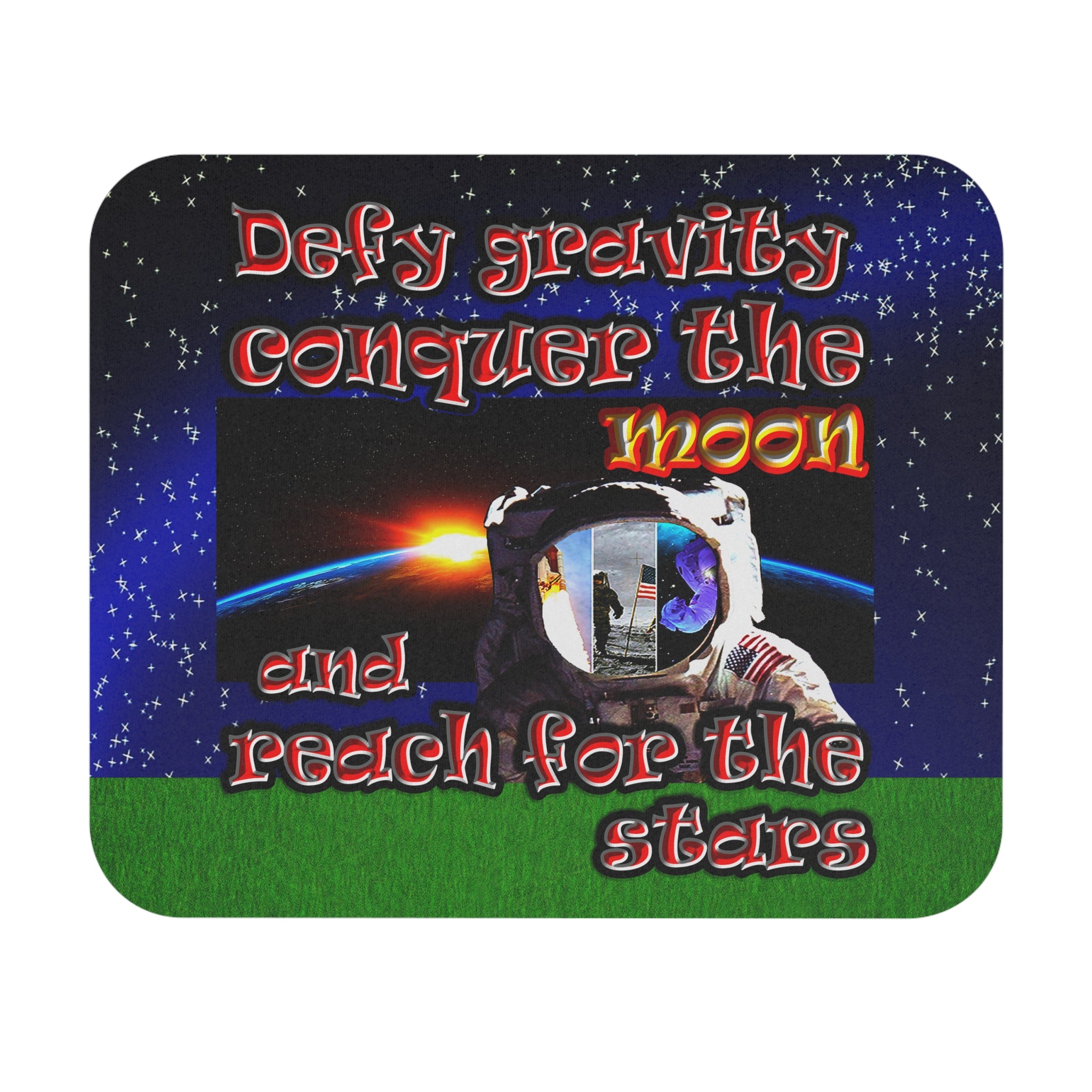 defy conquer reach - Mouse Pad (Rectangle) ('snoops' background)