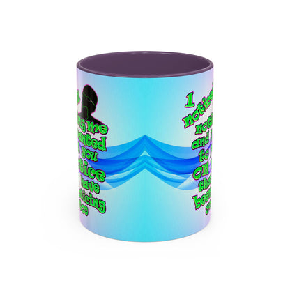 noticed you noticing - Accent Mug (light blue-pink wave)