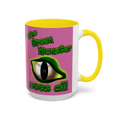green monster - Accent Mug (light pink)