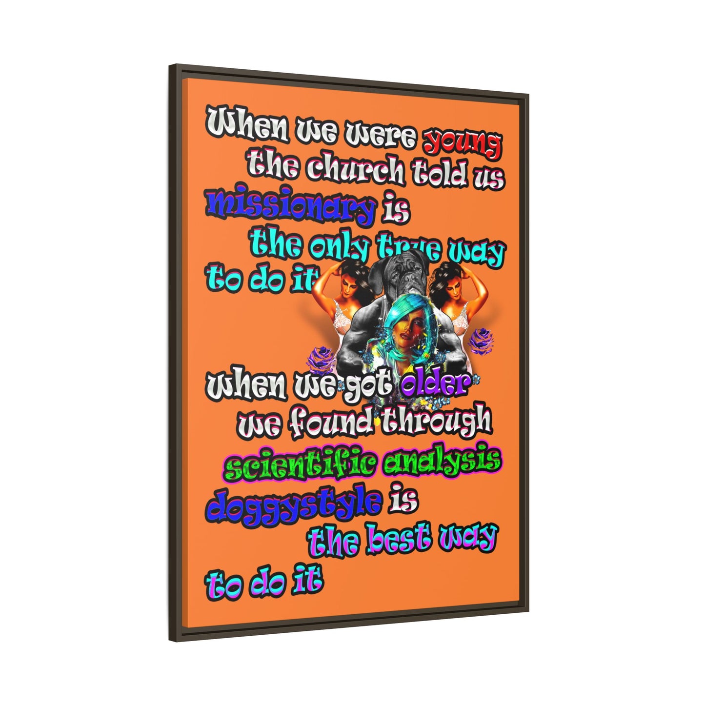 doggystyle - framed canvas art (crusta)