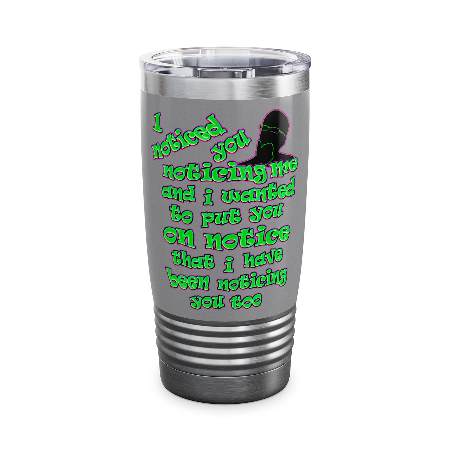 noticed you noticing - Ringneck Tumbler, 20oz (grey)