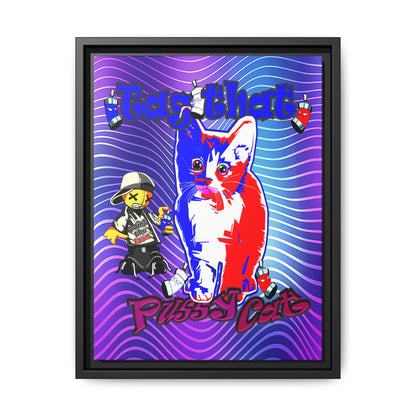 tag that - framed canvas art (purple wave)