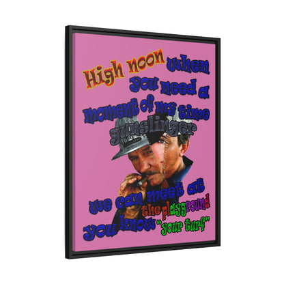 high noon - framed canvas art (light pink)