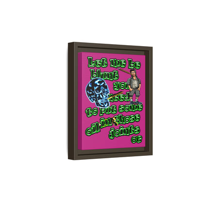 og - framed canvas art (pink)