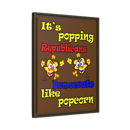 popping like popcorn - framed canvas art (brown)