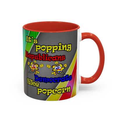 popping like popcorn - Accent Mug (rainbow split)