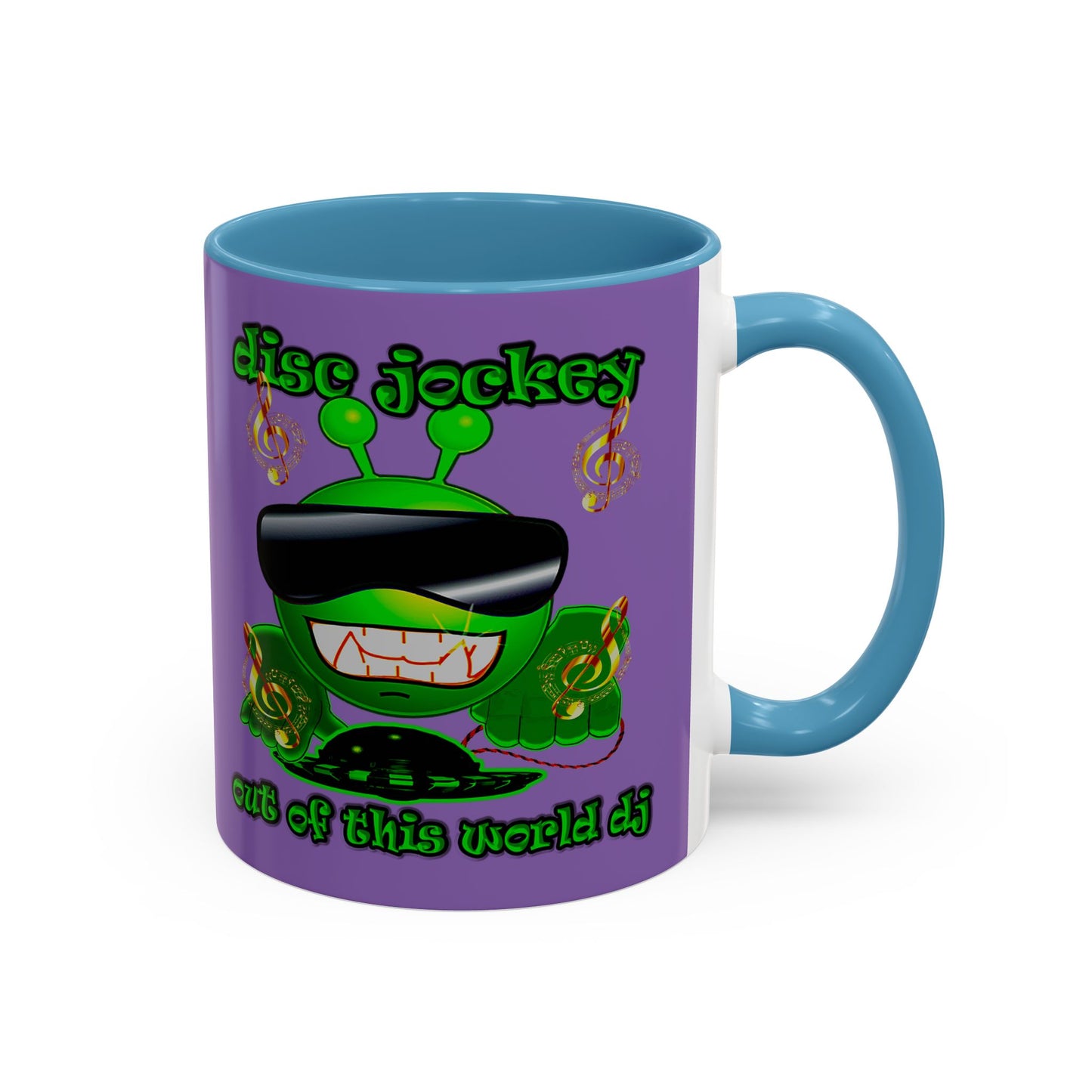 disc jockey - Accent Mug (light purple)