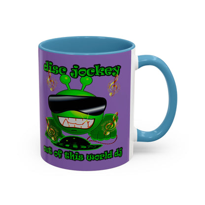 disc jockey - Accent Mug (light purple)
