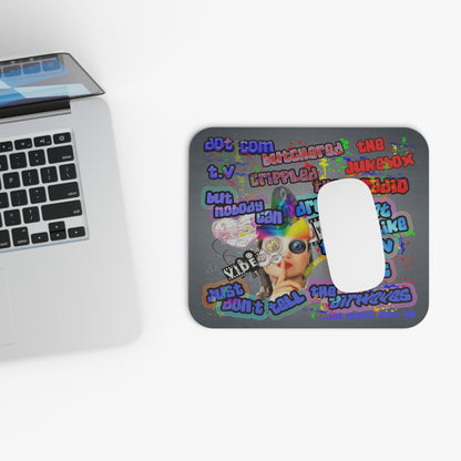 drop the beat - Mouse Pad (Rectangle) (grey-light grey)
