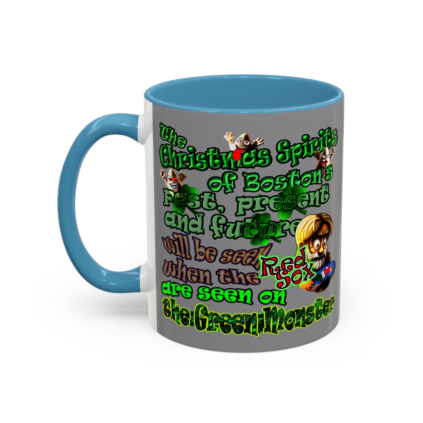 christmas spirits of boston - Accent Mug (grey)