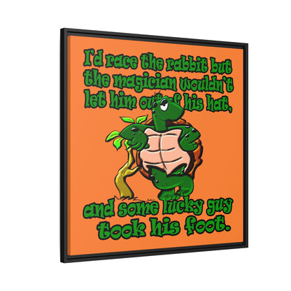 turtle race - framed canvas art (crusta)