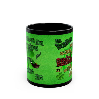 celtics logo - Black Mug (green turf)