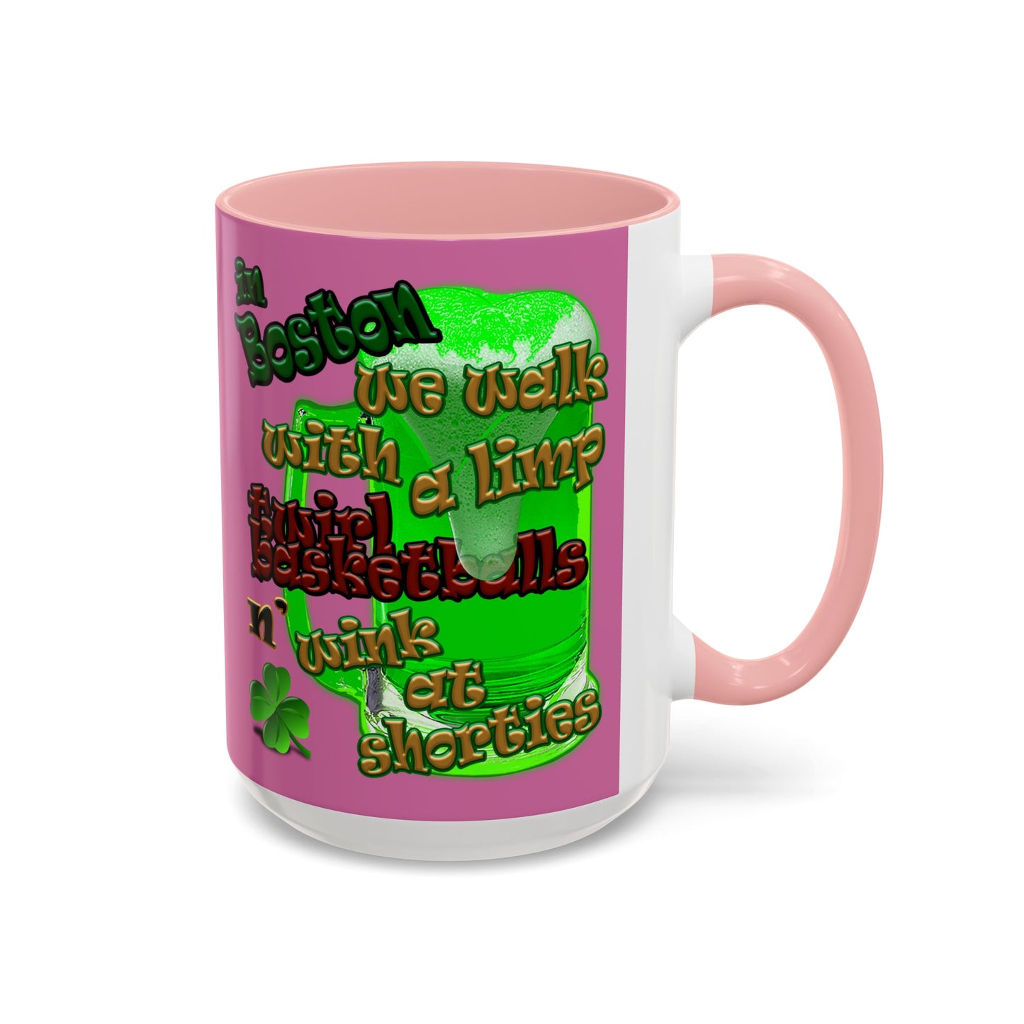 celtics logo - Accent Mug (light pink)