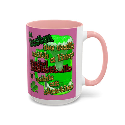 celtics logo - Accent Mug (light pink)