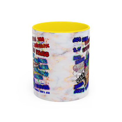 drop the beat - Accent Mug (white marble)