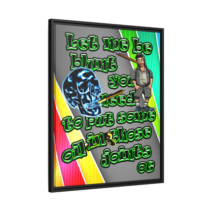 og - framed canvas art (rainbow split)
