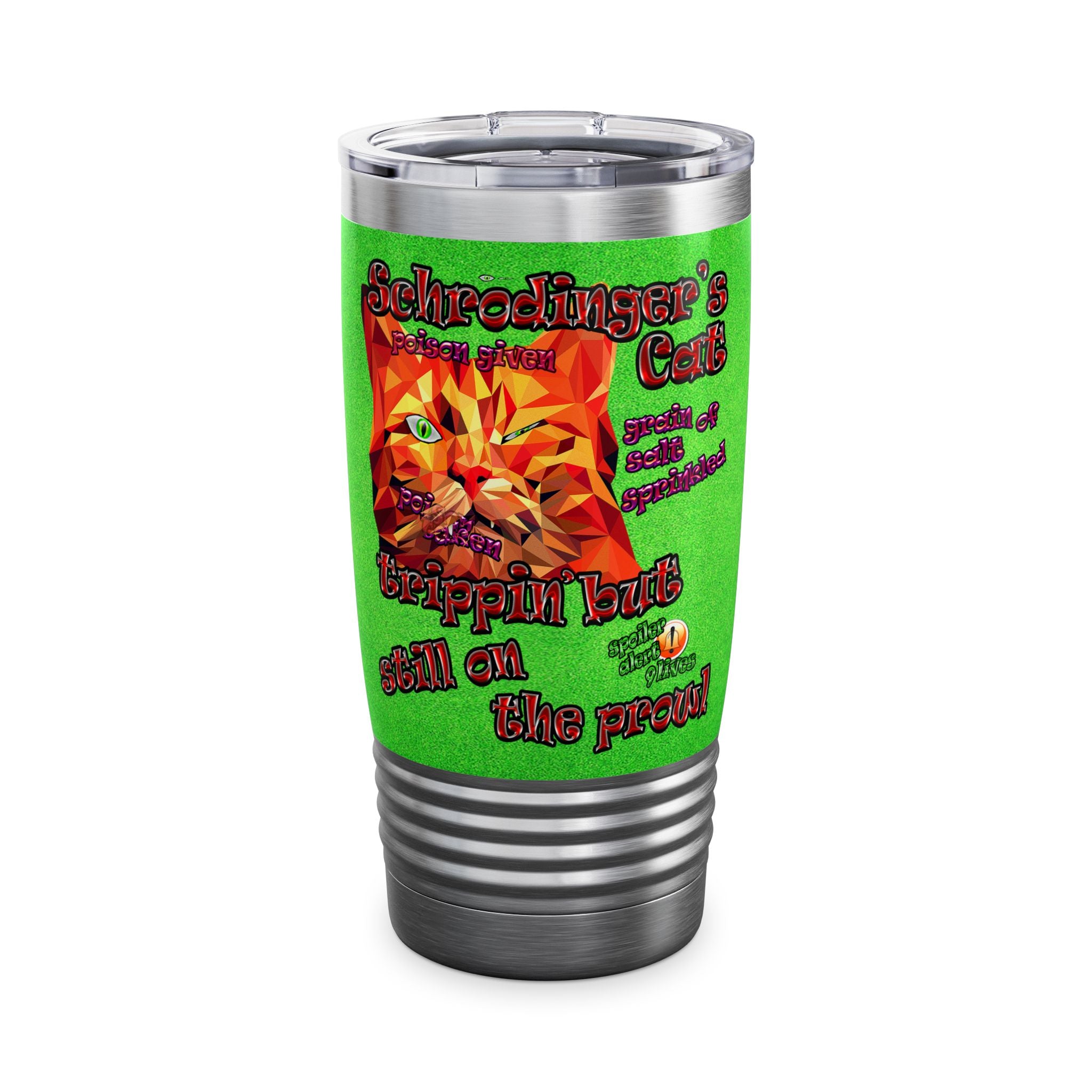 schrodinger's cat - Ringneck Tumbler, 20oz (green turf)