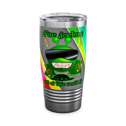 disc jockey - Ringneck Tumbler, 20oz (rainbow split)