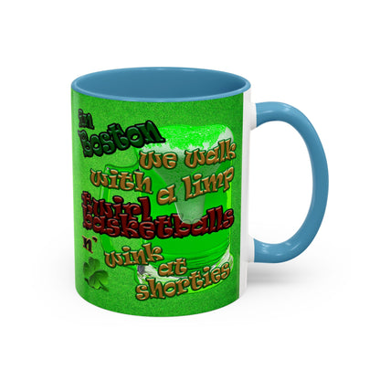 celtics logo - Accent Mug (green turf)