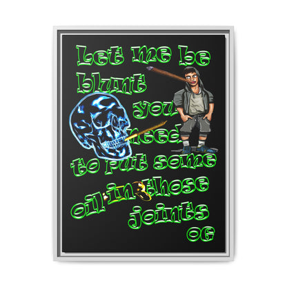 og - framed canvas art (black)