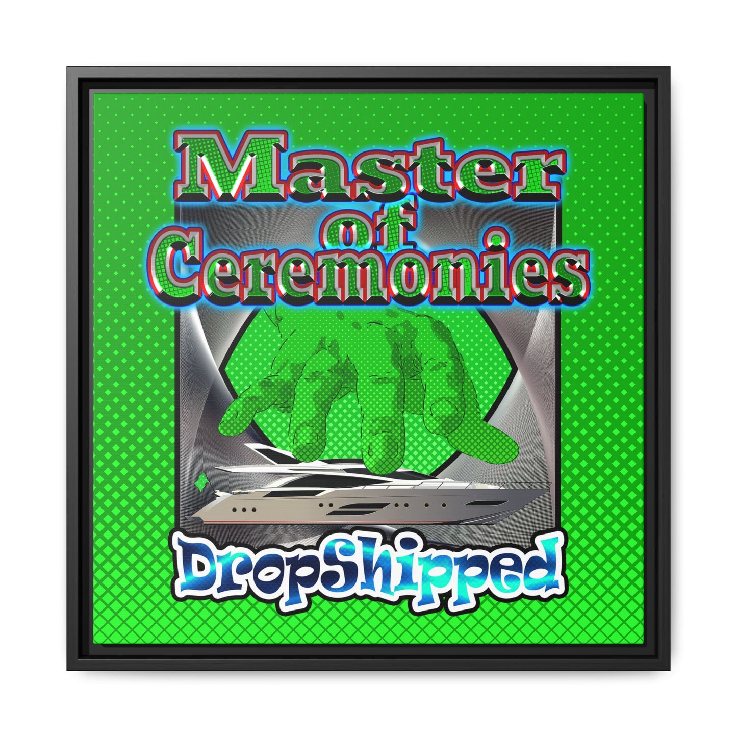 logo - framed canvas art (logo green)