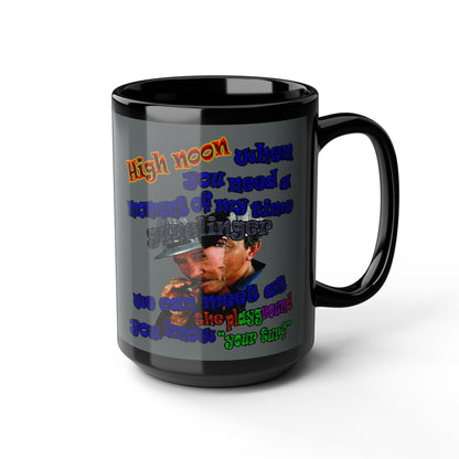high noon - Black Mug (dark grey)